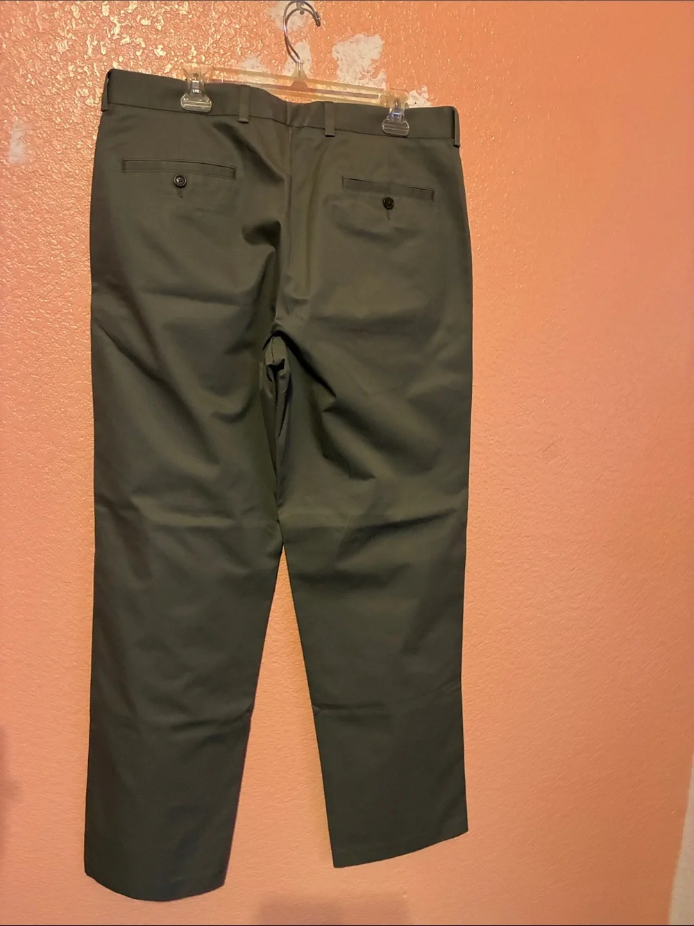 John W. Nordstrom Men's Wide-Leg Casual Pants — Olives Green